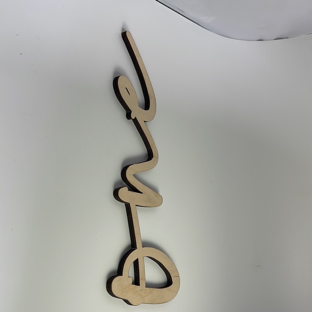 Laser Wood Sign “One” - Picture 9 of 9